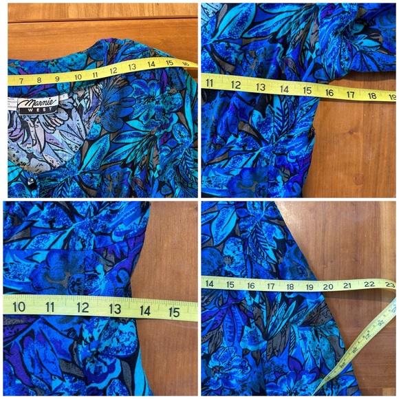 VTG 80s Rayon Romper Floral Abstract Button-up Shoulder Pads Farm Rio Vibes Sz 7 - Picture 6 of 7